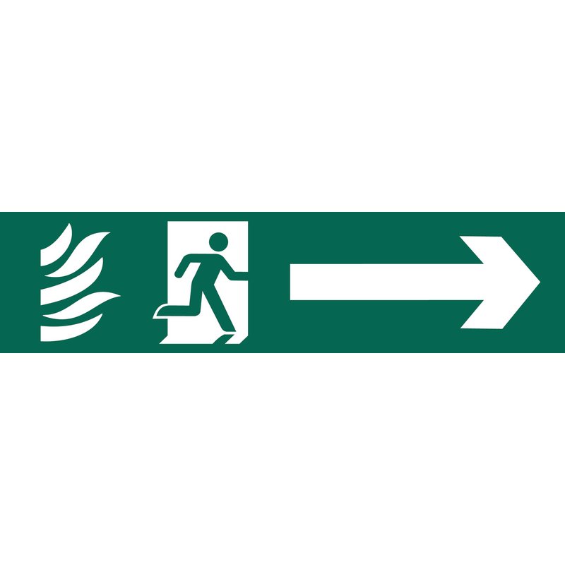 Draper 'Running Man Arrow Right' Safety Sign DRA-73164