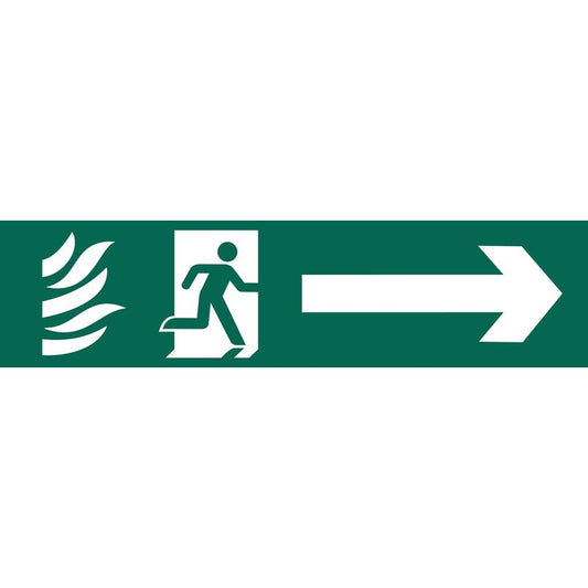 Draper 'Running Man Arrow Right' Safety Sign DRA-73164