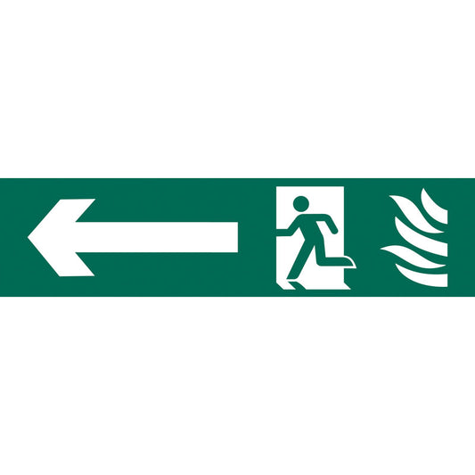 Draper 'Running Man Arrow Left' Safety Sign DRA-73165