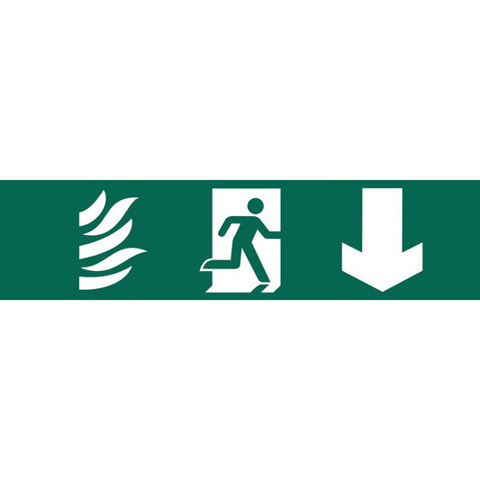 Draper 'Running Man Arrow Down' Safety Sign DRA-73201
