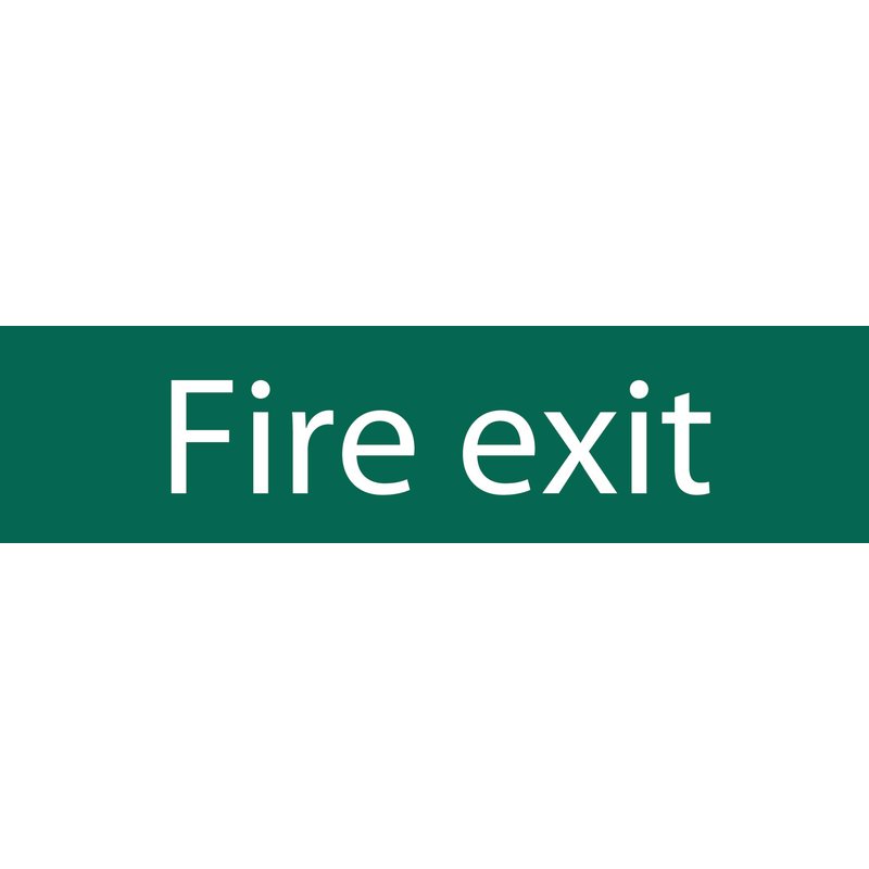 Draper Fire Exit' Safety Sign, 200 x 50mm DRA-73213