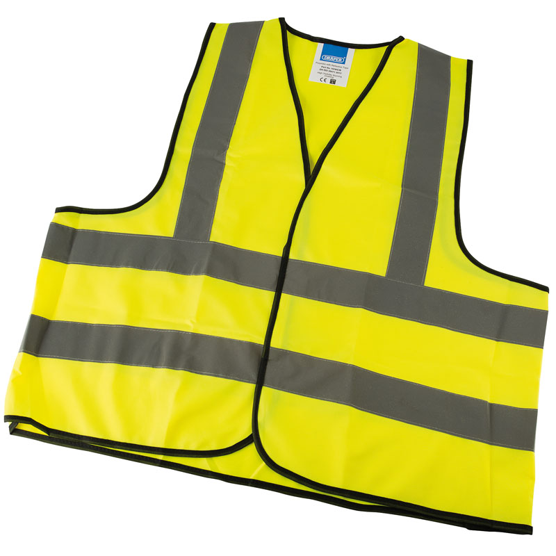 Draper High Visibility Traffic Waistcoat to EN471 Class 2L, Large DRA-73732