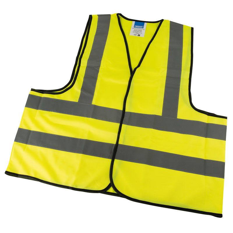 Draper High Visibility Traffic Waistcoat to EN471 Class 2L, Extra Large DRA-73742