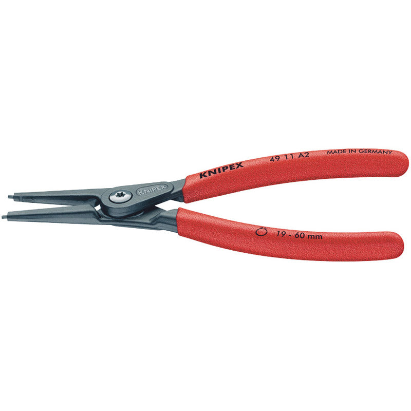 Knipex 49 11 A2 180mm External Straight Tip Circlip Pliers, 19 - 60mm Capacity DRA-75090