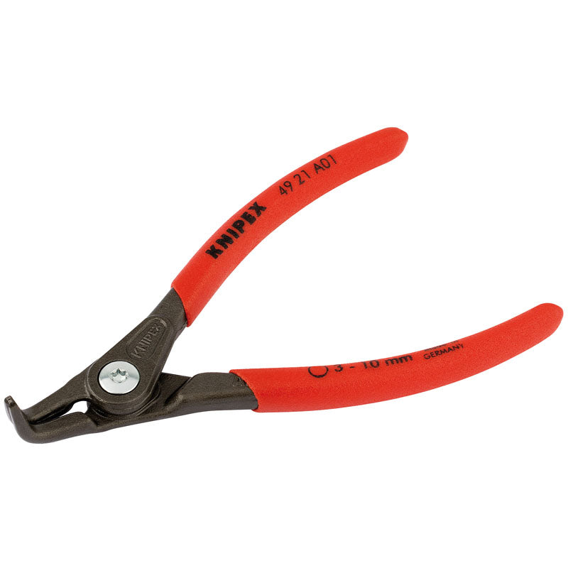 Knipex 49 21 A01 90&deg; External Straight Tip Circlip Pliers, 3 - 10mm Capacity, 130mm DRA-75093