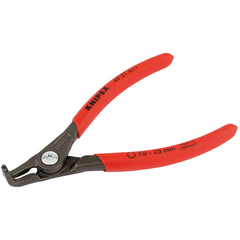 Knipex 49 21 A11 90&deg; External Straight Tip Circlip Pliers, 10 - 25mm Capacity, 130mm DRA-75094