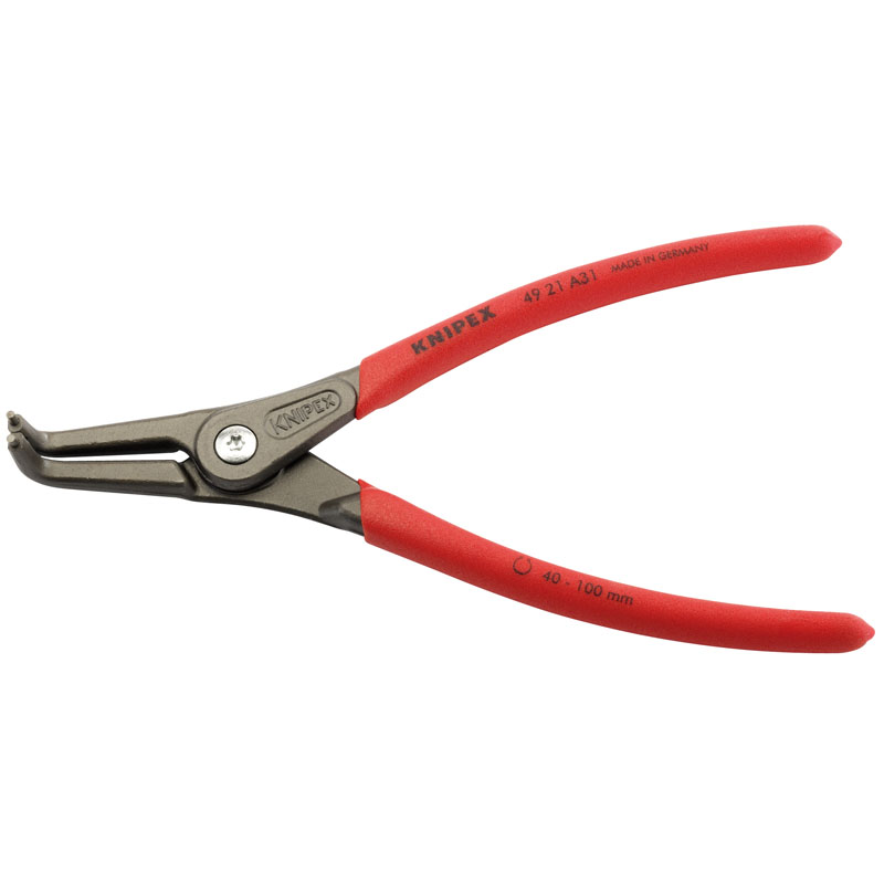 Knipex 49 21 A31 90&deg; External Straight Tip Circlip Pliers, 40 - 100mm Capacity, 210mm DRA-75096