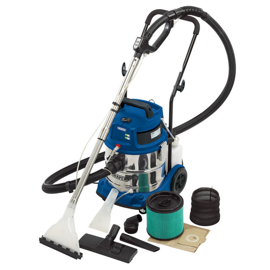 Draper 3 in 1 Wet and Dry Shampoo/Vacuum Cleaner, 20L, 1500W DRA-75442