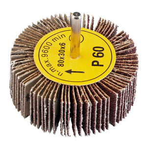 Draper Abrasive Flap Wheel, 80 x 30mm, 60 Grit DRA-76468