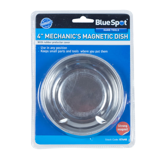 BlueSpot 100mm (4”) Stainless Steel Magnetic Dish 07648