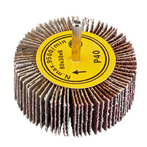 Draper Abrasive Flap Wheel, 80 x 30mm, 40 Grit DRA-76485