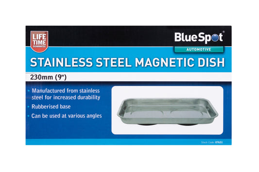 BlueSpot 230mm (9") Stainless Steel Magnetic Dish 07651
