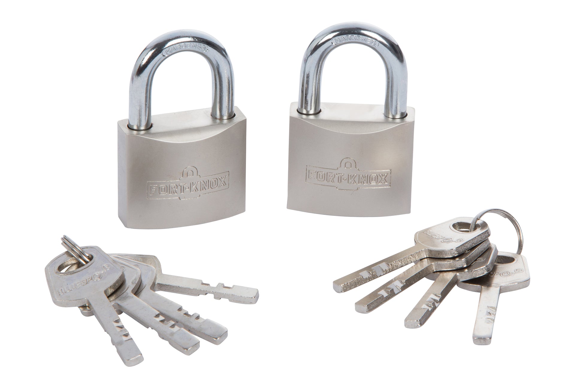 BlueSpot 2 PCE 40mm Satin Finish Keyed Alike Padlocks 77003