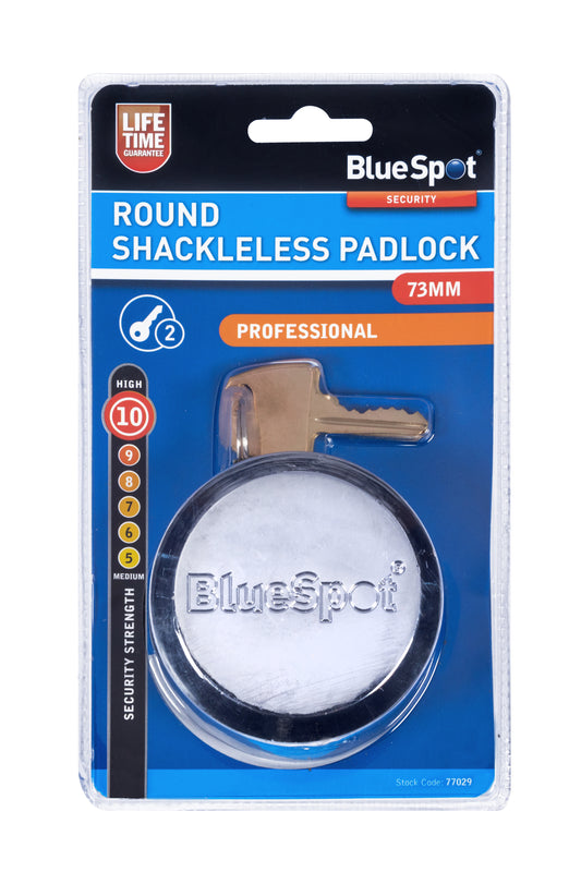 BlueSpot 73mm Round Shackleless Padlock 77029