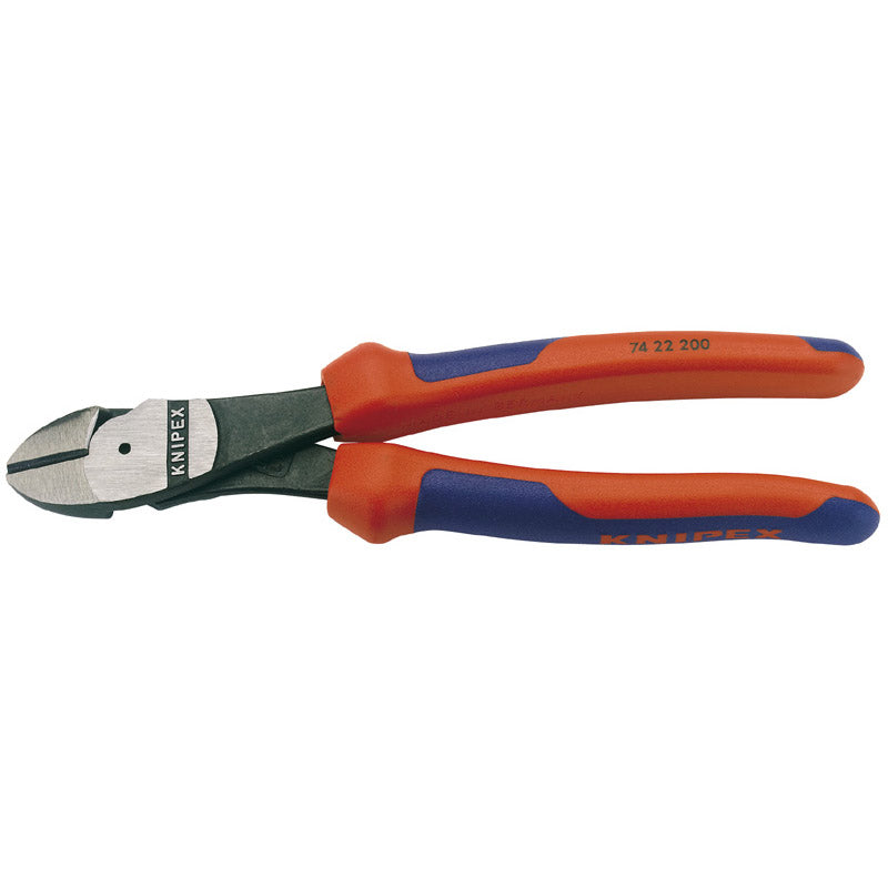 Knipex 74 22 200 High Leverage Diagonal Side Cutter with 12&deg; Head, 200mm DRA-78428