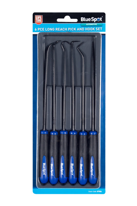 BlueSpot 6 PCE Long Reach Pick and Hook Set 07926