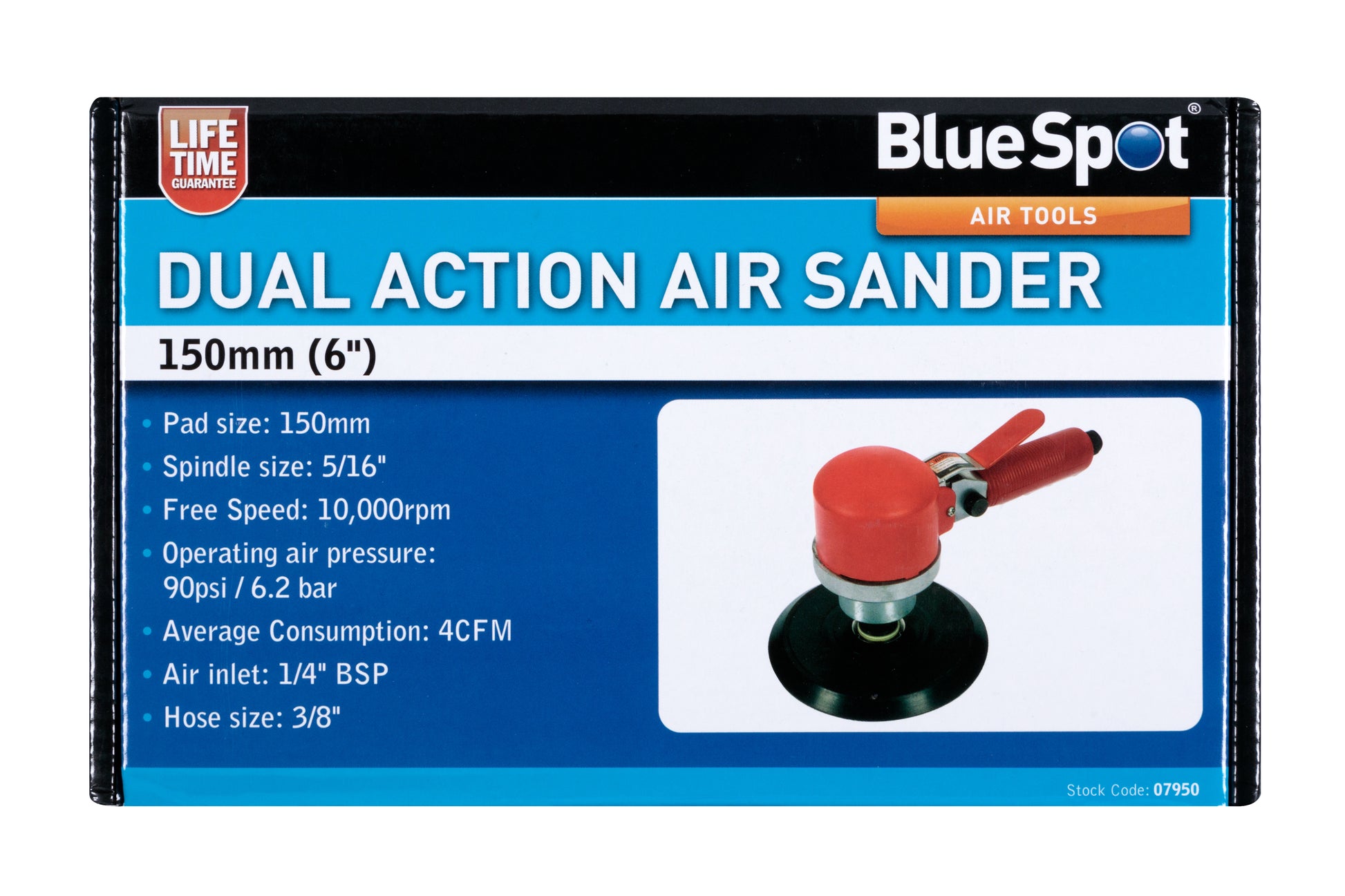 BlueSpot 150mm (6") Dual Action Air Sander 07950