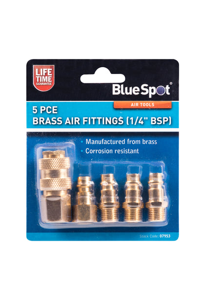 BlueSpot 5 PCE Brass Air Fittings (BSP) 07953