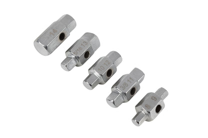 BlueSpot 5 PCE Double Sided Oil Drain Plug Keys 07957
