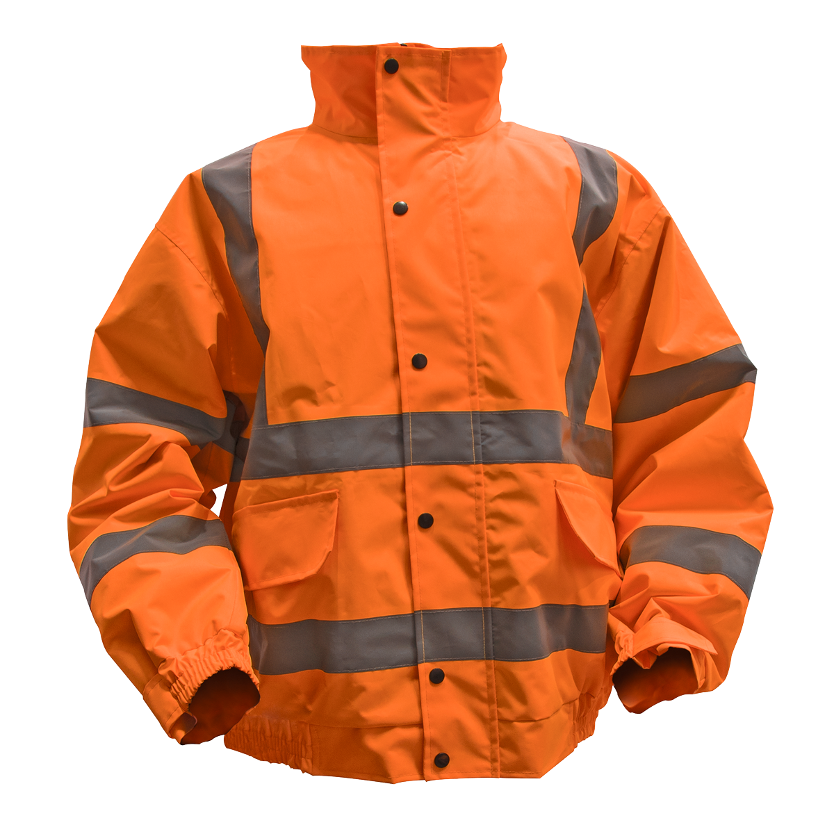 Sealey Hi-Vis Orange Jacket with Quilted Lining & Elasticated Waist - Large 802LO