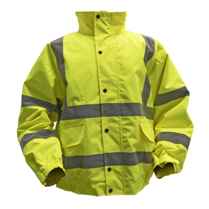 Sealey Hi-Vis Yellow Jacket with Quilted Lining & Elasticated Waist - Large 802L
