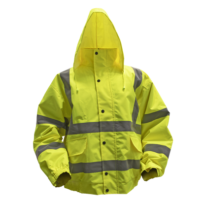 Sealey Hi-Vis Yellow Jacket with Quilted Lining & Elasticated Waist - Large 802L