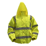 Sealey Hi-Vis Yellow Jacket with Quilted Lining & Elasticated Waist - Large 802L