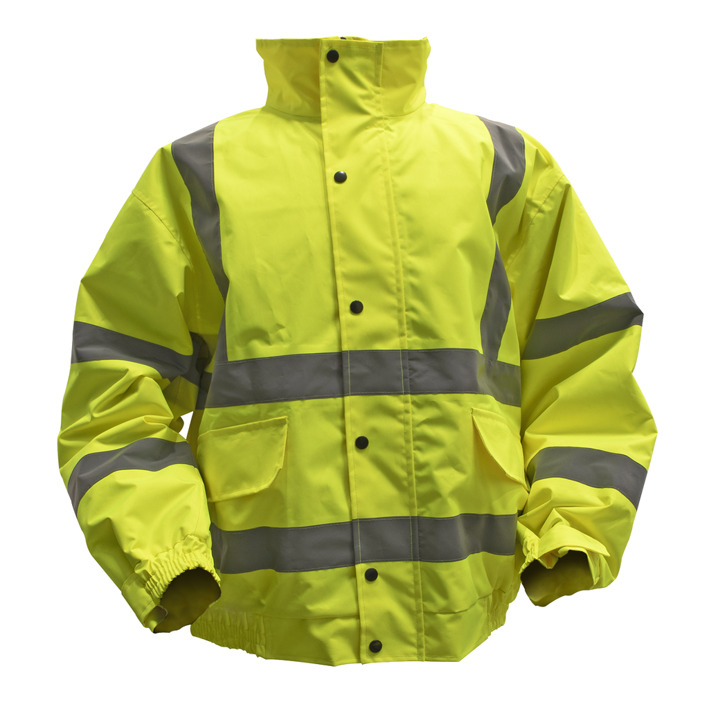 Sealey Hi-Vis Yellow Jacket with Quilted Lining & Elasticated Waist - XX-Large 802XXL