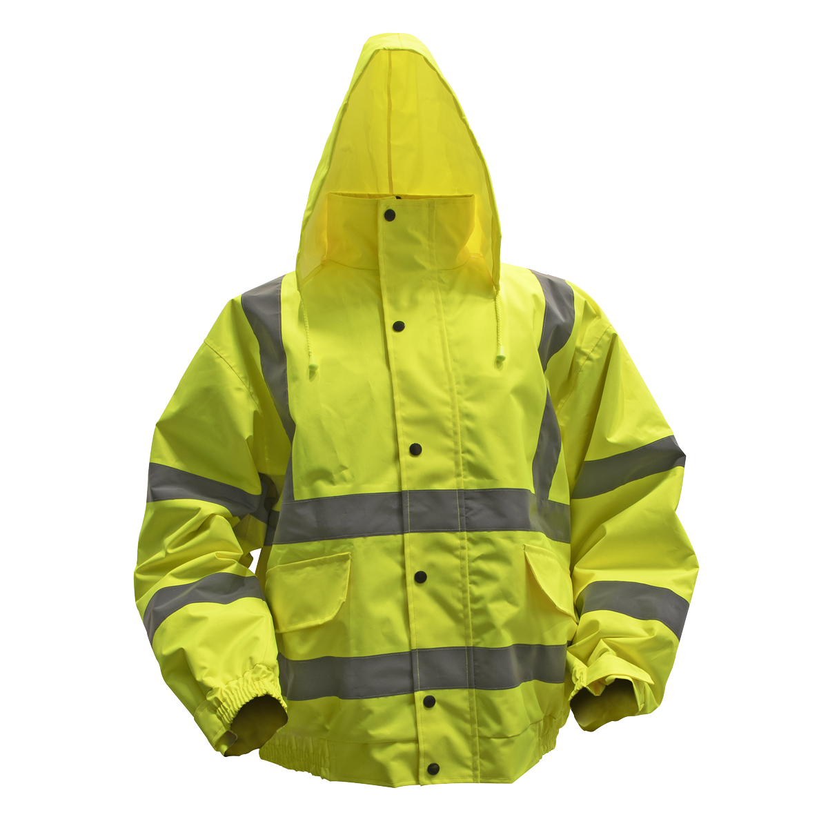 Sealey Hi-Vis Yellow Jacket with Quilted Lining & Elasticated Waist - XX-Large 802XXL