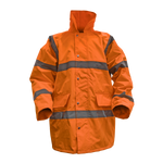 Sealey Hi-Vis Orange Motorway Jacket with Quilted Lining - Large 806LO