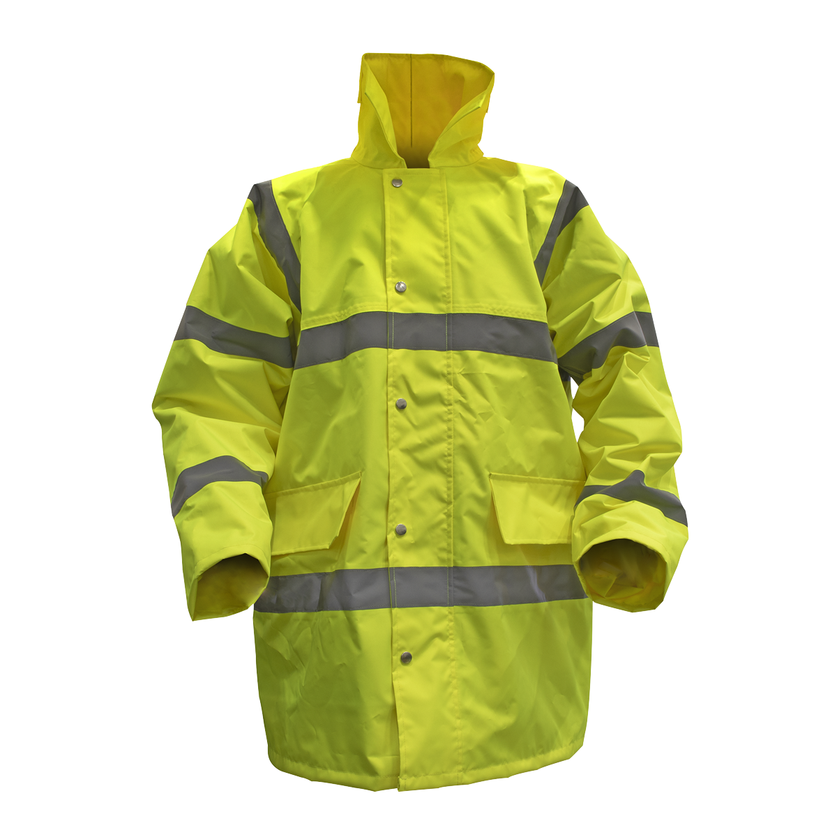 Sealey Hi-Vis Yellow Motorway Jacket with Quilted Lining - Large 806L