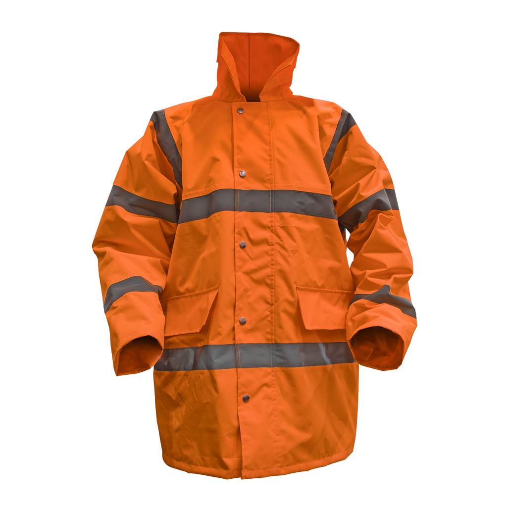 Sealey Hi-Vis Orange Motorway Jacket with Quilted Lining - X-Large 806XLO