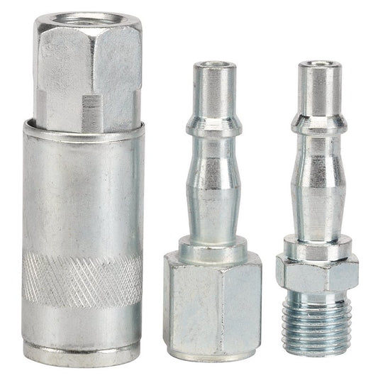 Draper 1/4" BSP Air Line Coupling Set, 183g (3 Piece) DRA-81295