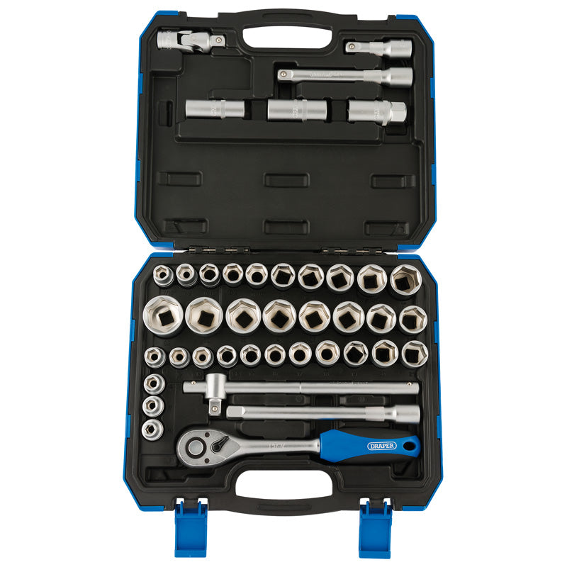 Draper Combined MM/AF Socket Set, 1/2" Sq. Dr. (41 Piece) DRA-82136