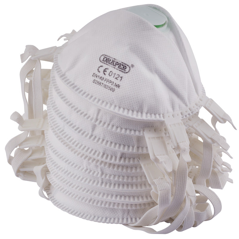 Draper FFP3 NR Moulded Dust Mask (Pack of 10) DRA-82569