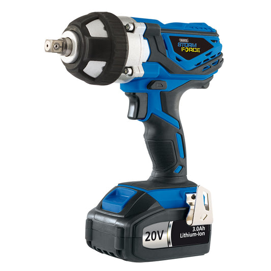 Draper 20V Cordless Impact Wrench, 1/2" Sq. Dr., 2 x 3.0Ah Batteries DRA-82983