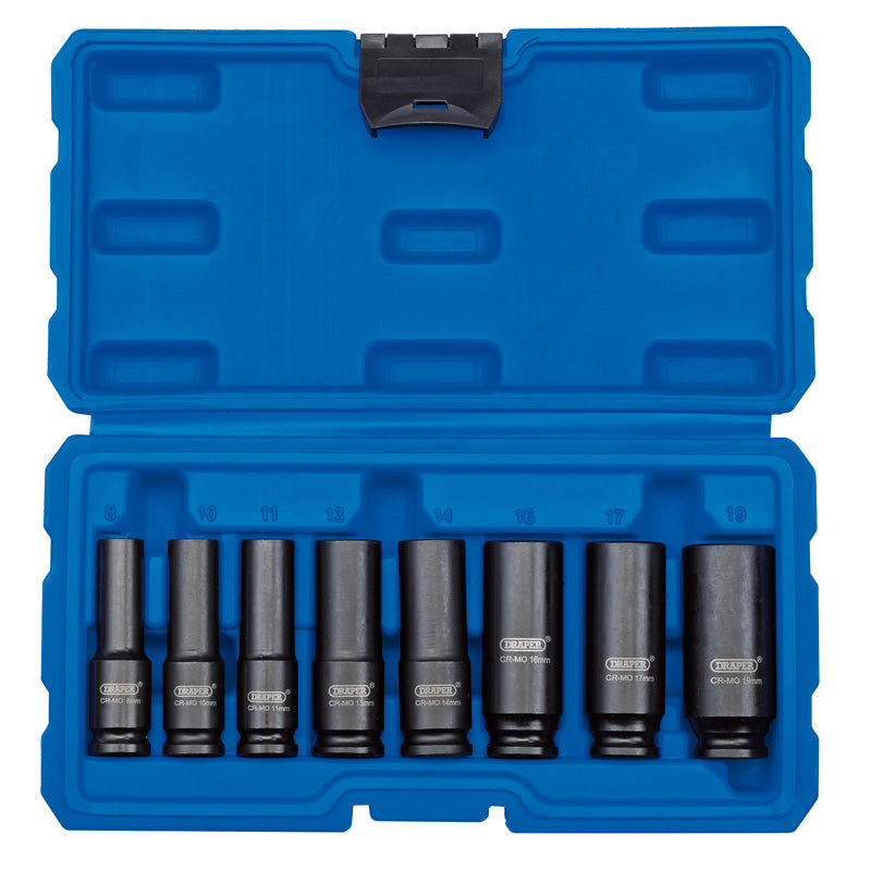 Draper Metric Deep Impact Socket Set, 3/8" Sq. Dr. (8 Piece) DRA-83090