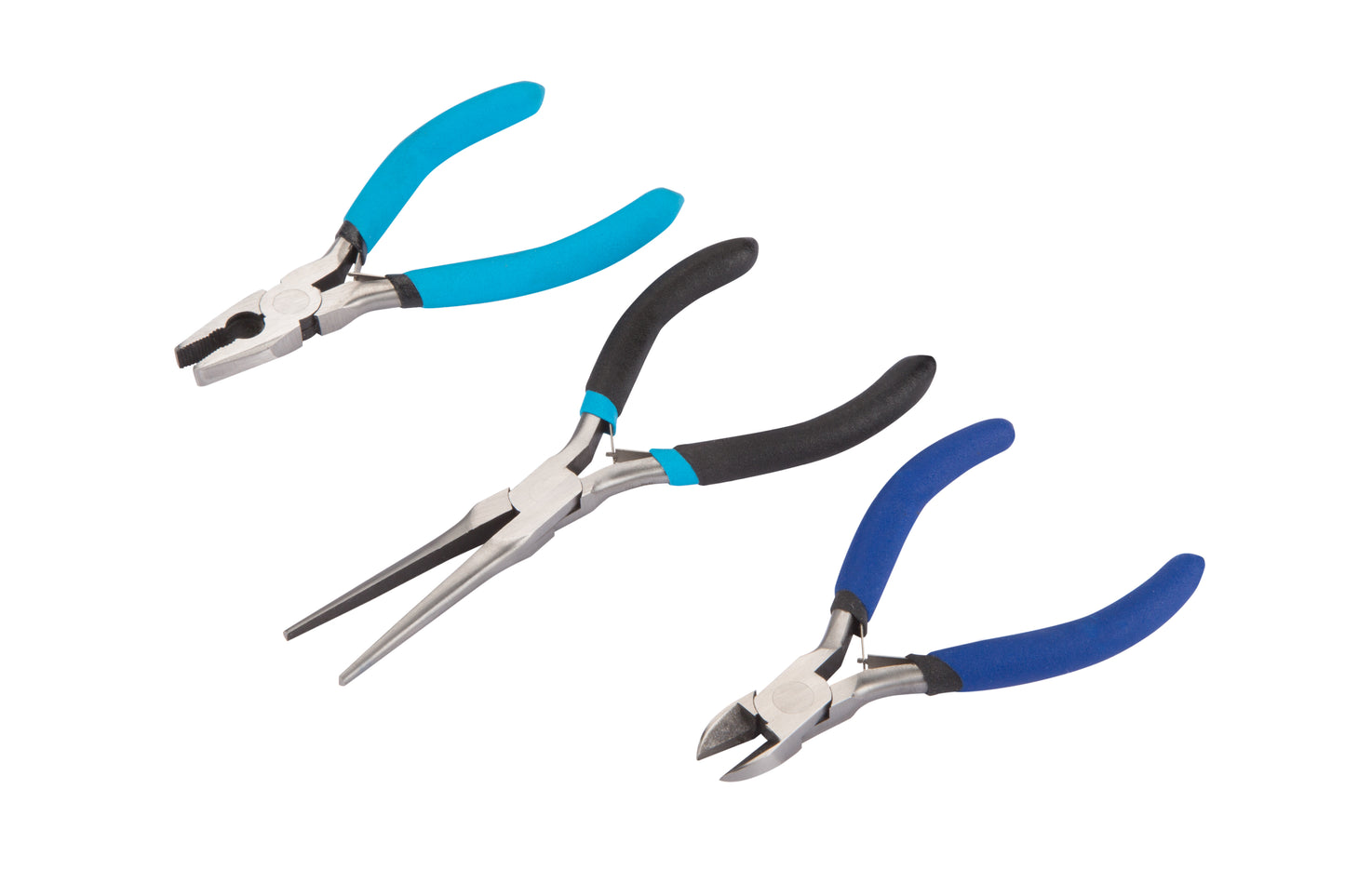 BlueSpot 3 PCE Soft Grip Mini Plier Set 08512