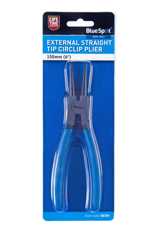 BlueSpot 150mm (6") External Straight Tip Circlip Plier 08704