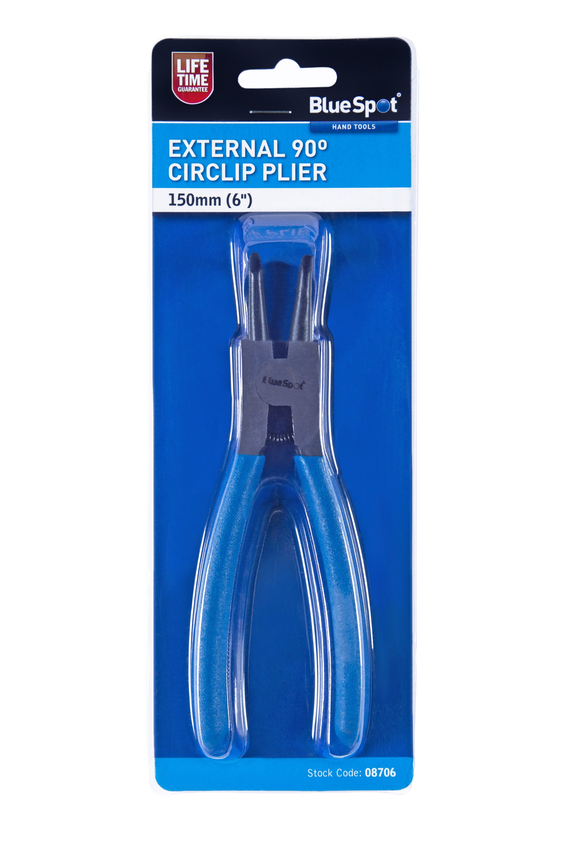 BlueSpot 150mm (6") External Circlip Plier 90⁰ Tip 08706