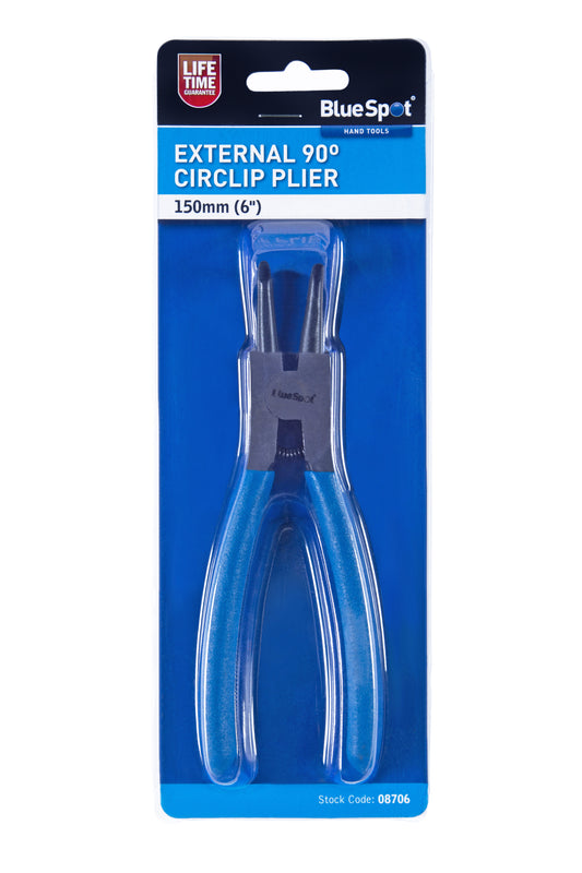 BlueSpot 150mm (6") External Circlip Plier 90⁰ Tip 08706