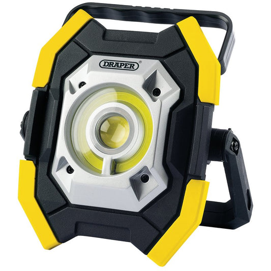 Draper Twin COB LED Rechargeable Worklight, 5W & 10W, 1000 Lumens, Yellow DRA-87381