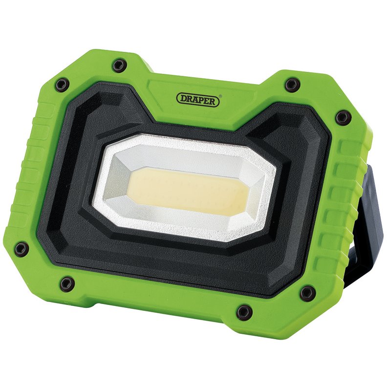 Draper COB LED Rechargeable Worklight with Wireless Speaker, 5W, 500 Lumens, Green DRA-88040