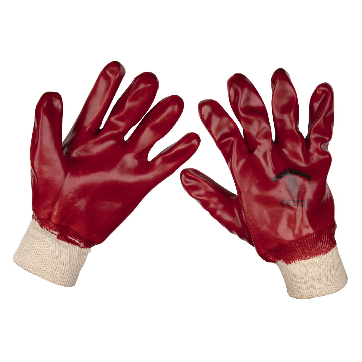 Sealey General-Purpose PVC Gloves Knitted Wrist (Large) - Pack of 120 Pairs 9106L/B120