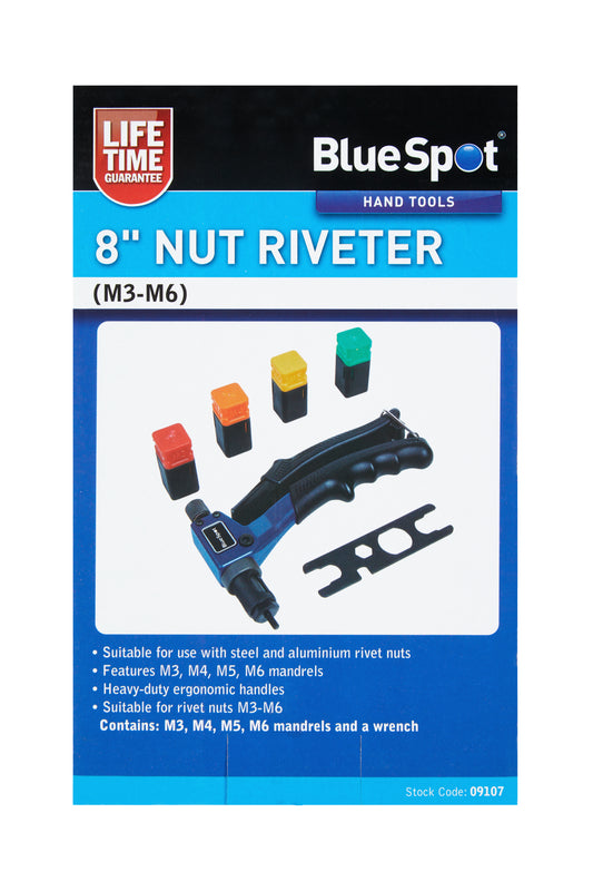 BlueSpot 8" Nut Riveter (M3-M6)  09107
