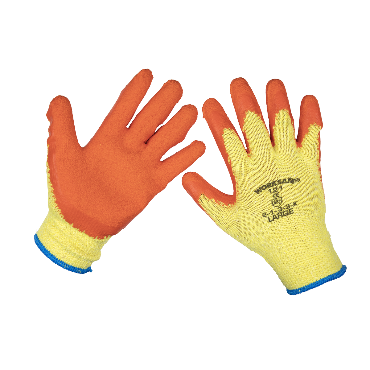 Sealey Super Grip Knitted Gloves Latex Palm (Large) - Pack of 120 Pairs 9121L/B120