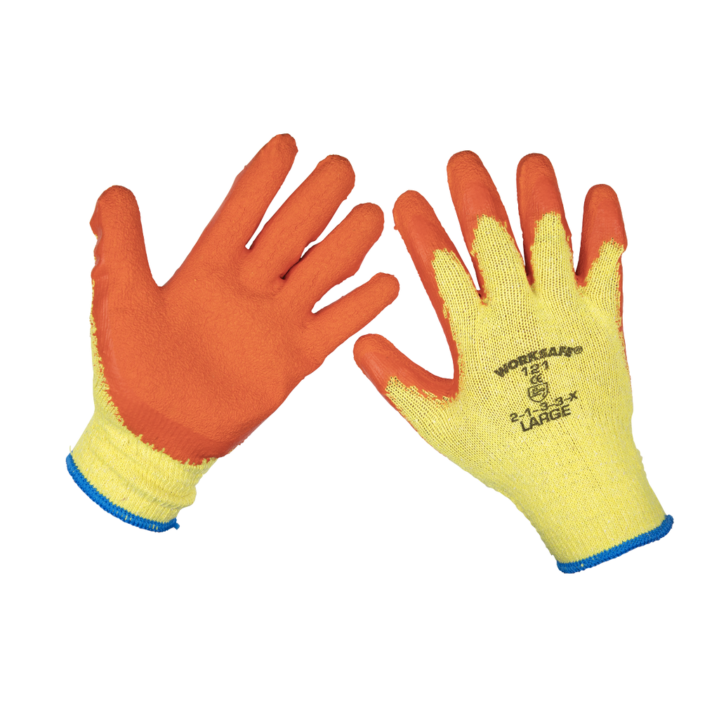 Sealey Super Grip Knitted Gloves Latex Palm (Large) - Pack of 120 Pairs 9121L/B120