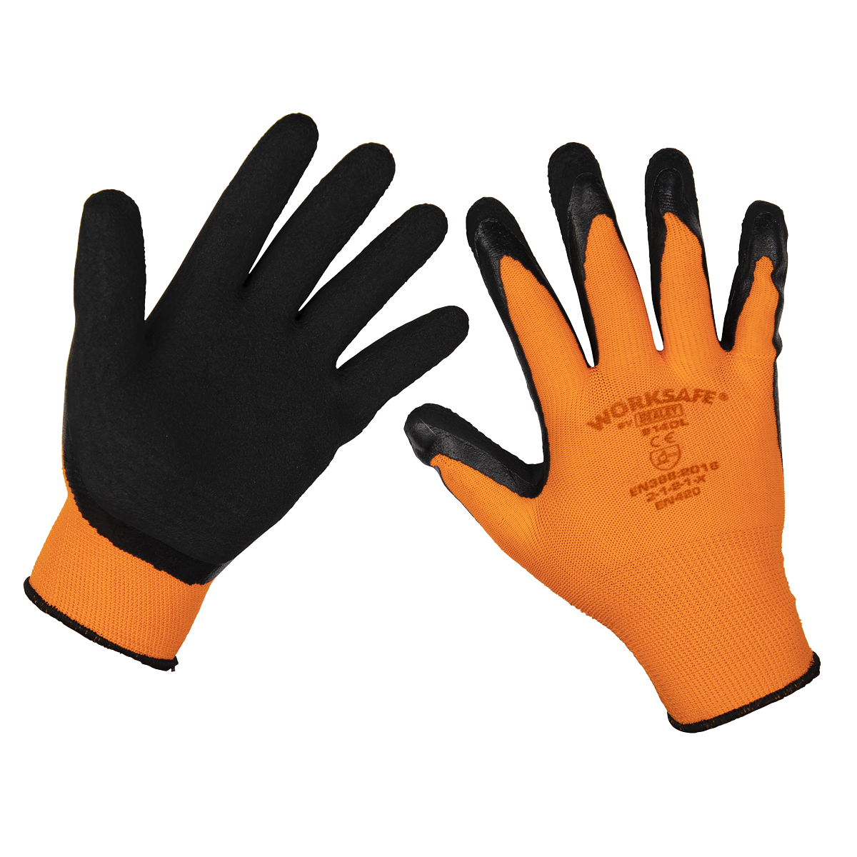 Sealey Foam Latex Grippa Gloves (Large) - Pair 9140L