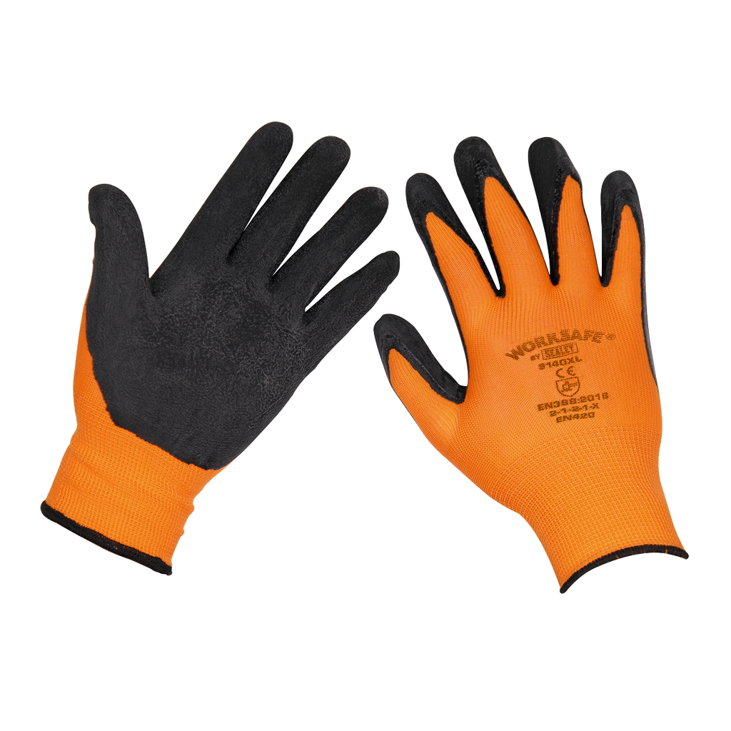 Sealey Foam Latex Grippa Gloves (X-Large) - Pack of 12 Pairs 9140XL/12