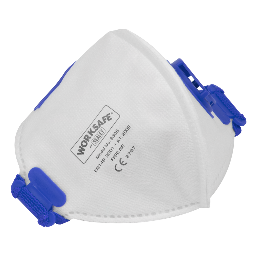 Sealey FFP2 Valved Fold Flat Mask - Pack of 10 9305/10